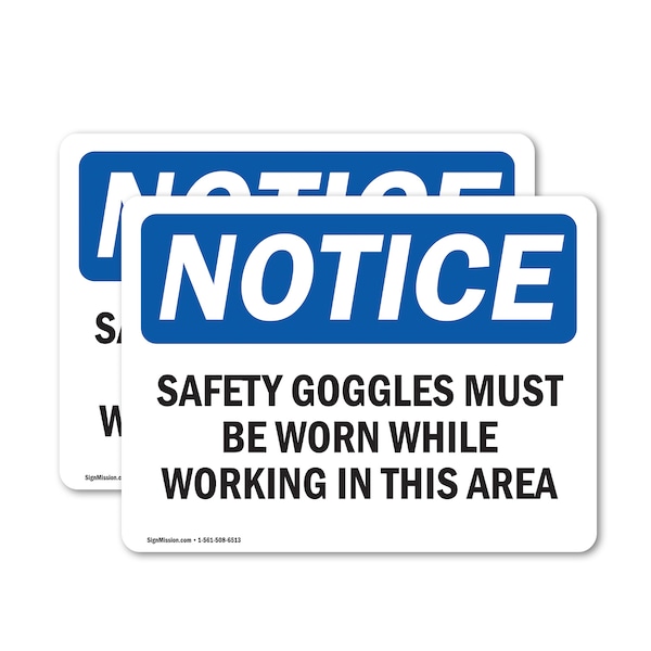 Signmission 7 in Height, 10 in Width, Vinyl Decal, Rectangle OS-2PACK-NS-D-710-L-18207 - main